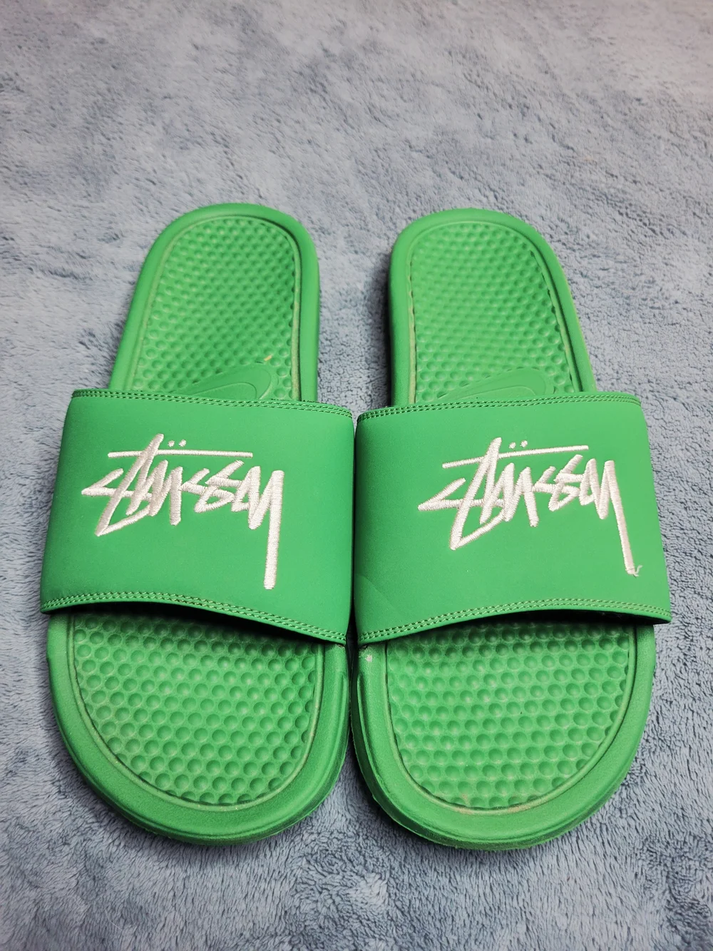 Nike X Stussy Green Slides Mens Size 11